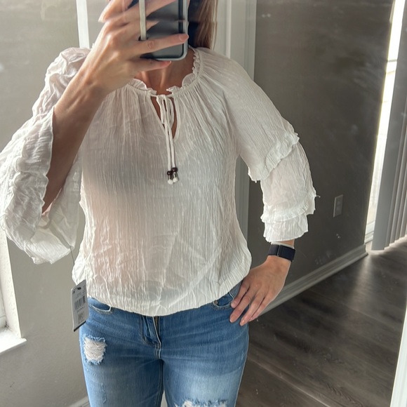 Boho BCX White Blouse Large - Picture 2 of 5